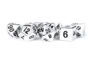 Metallic Dice Games - 16mm Metal Poly Dice Set