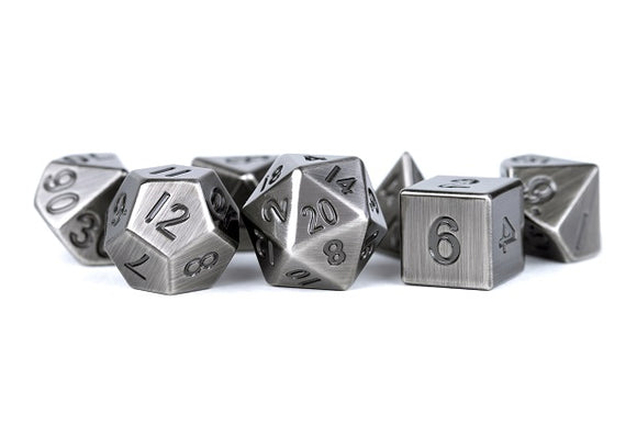 Metallic Dice Games - 16mm Metal Poly Dice Set