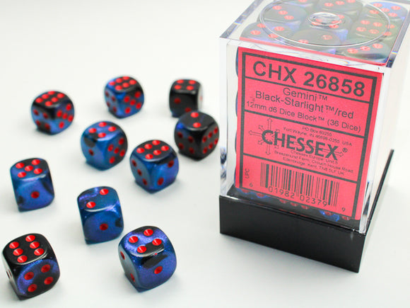 Chessex Gemini 12mm d6 Dice Block™ (36 dice)